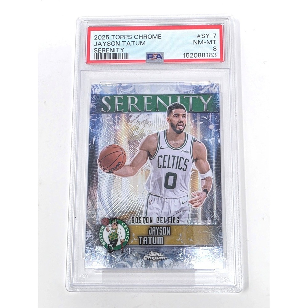 2025 Topps Chrome Jayson Tatum Serenity SY-7 Boston Celtics PSA 8 NM-MT